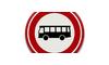 Verkeersbord RVV - C07a Gesloten voor autobussen verboden bussen geen bus breed